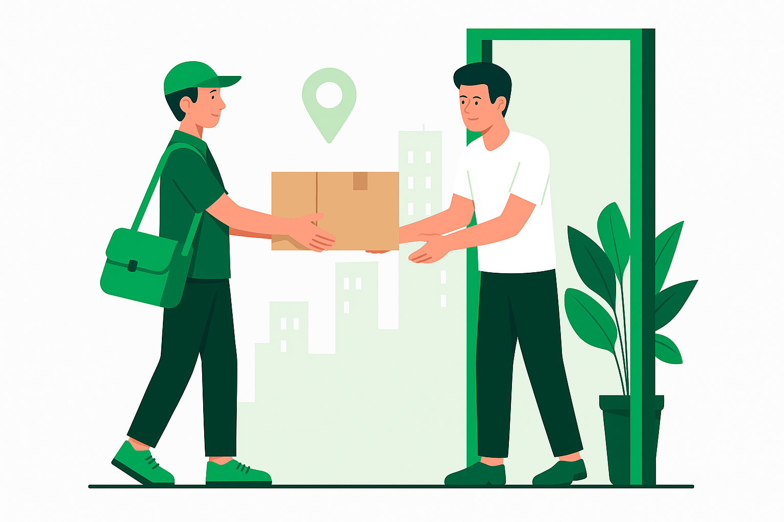 Parcel pickup and rider